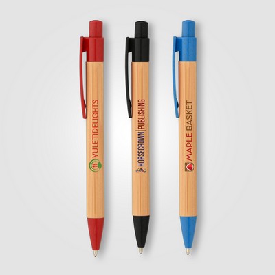 Bali Bamboo Pen with Wheat Plastic Trim - ColorJet