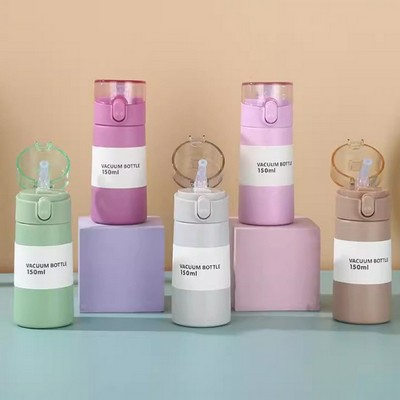 5oz/150ML 304 Stainless Steel Mini Children's Insulated Sippy Cup Bounce-Back Lid WIth Straw