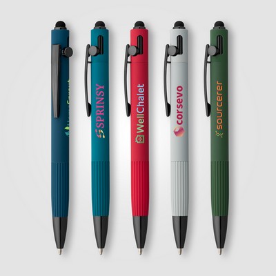 Saga Recycled Aluminum Bolt Action Stylus Pen -ColorJet